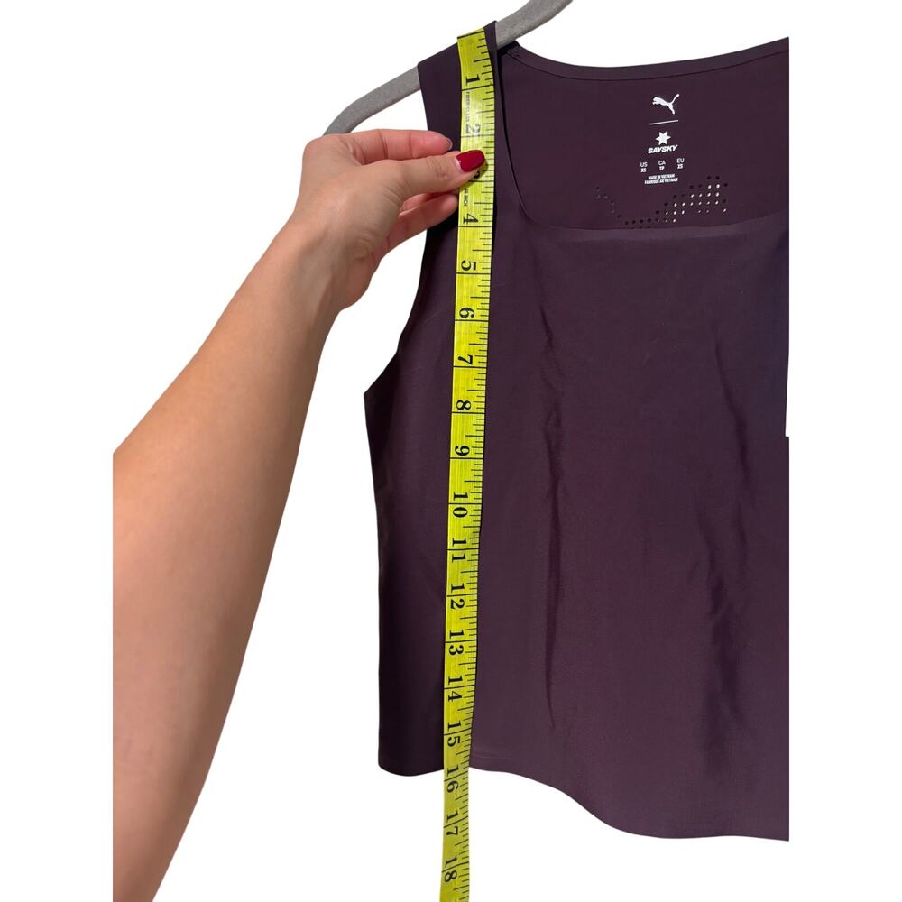 Puma Saysky Purple Sleeveless Athletic Crop Top XS - Picture 4 of 7